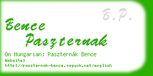 bence paszternak business card