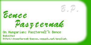 bence paszternak business card